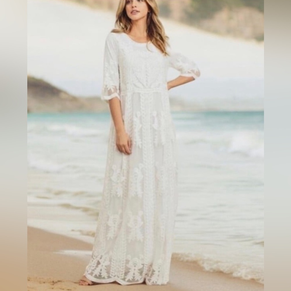 Orange creek lace dress maxi